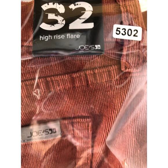 Joe's Jeans Pants Corduroy High-Rise Flare Leg Jeans in Brick Red NWT 32 - Picture 10 of 10